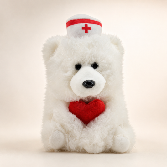 Sweety Toys 14712 Doktor Teddybär Eisbär 24cm & Kuscheltier mit Doktormütze
