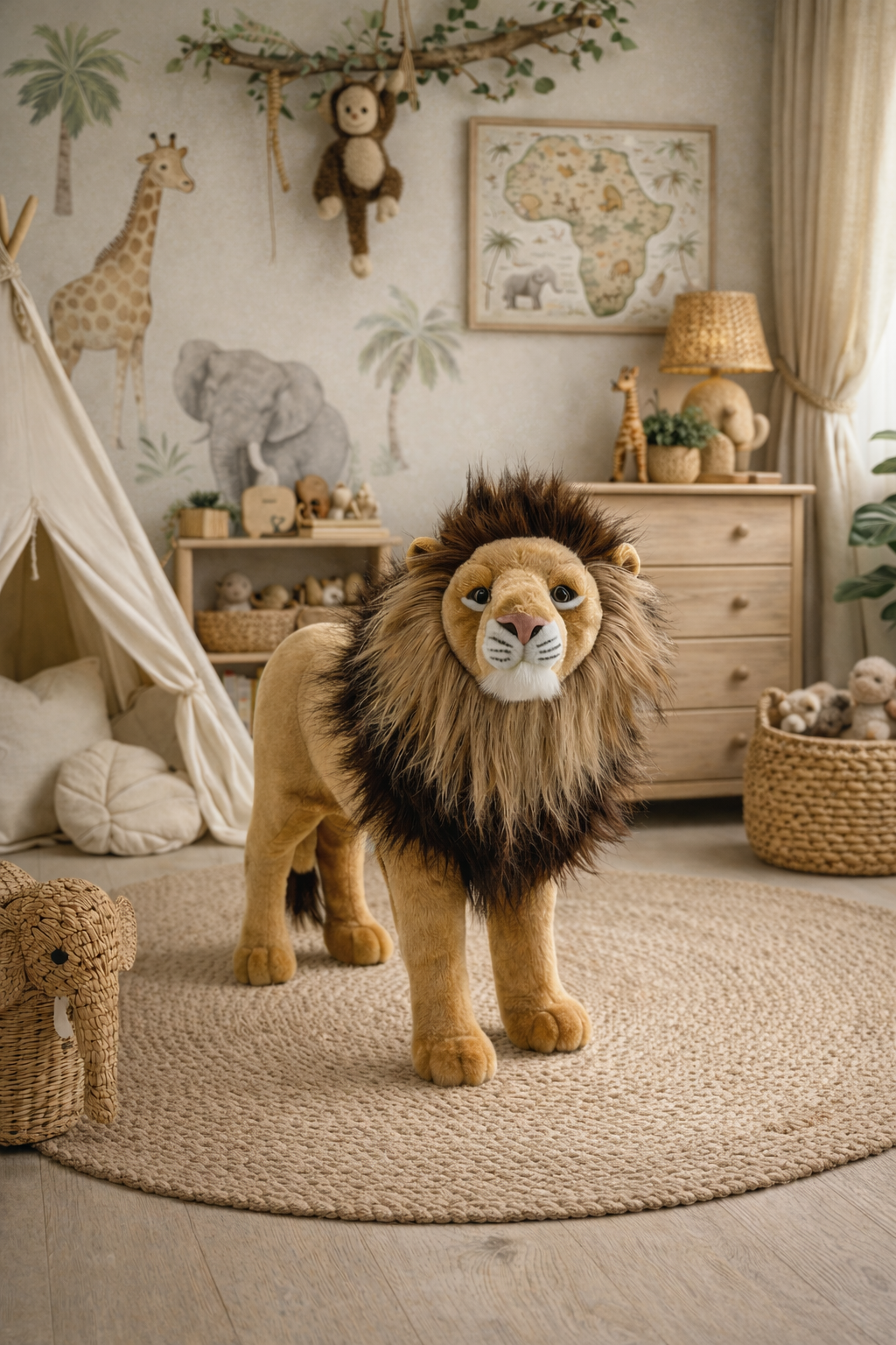 Sweety Toys Premium Edition 13678 Spielzeug Löwe Ludwig der Löwe zum Reiten Stehtier Standtier