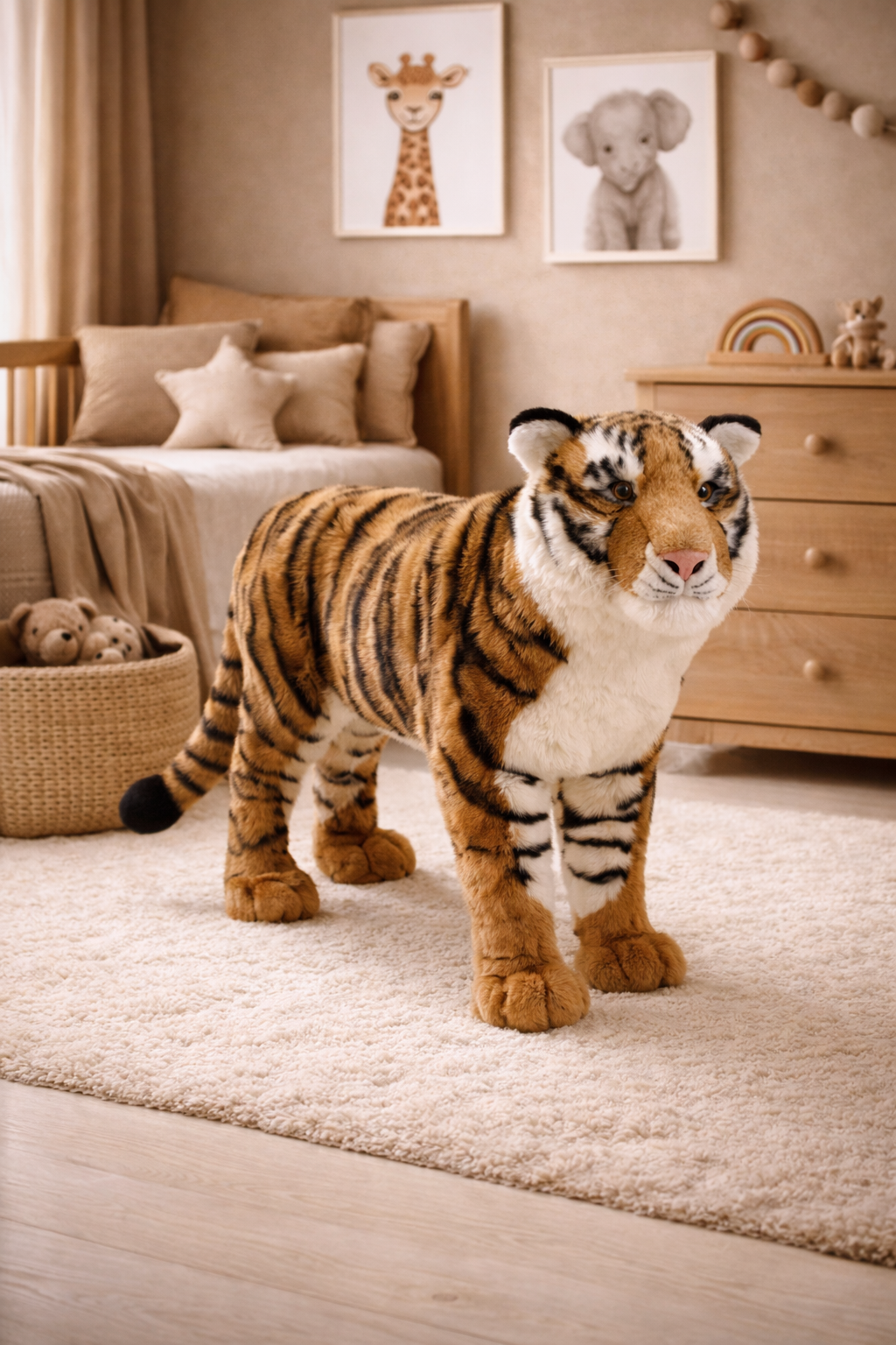 Sweety Toys Premium Edition 13685 Spielzeug Tiger Tim der Tiger zum Reiten Stehtier Standtier