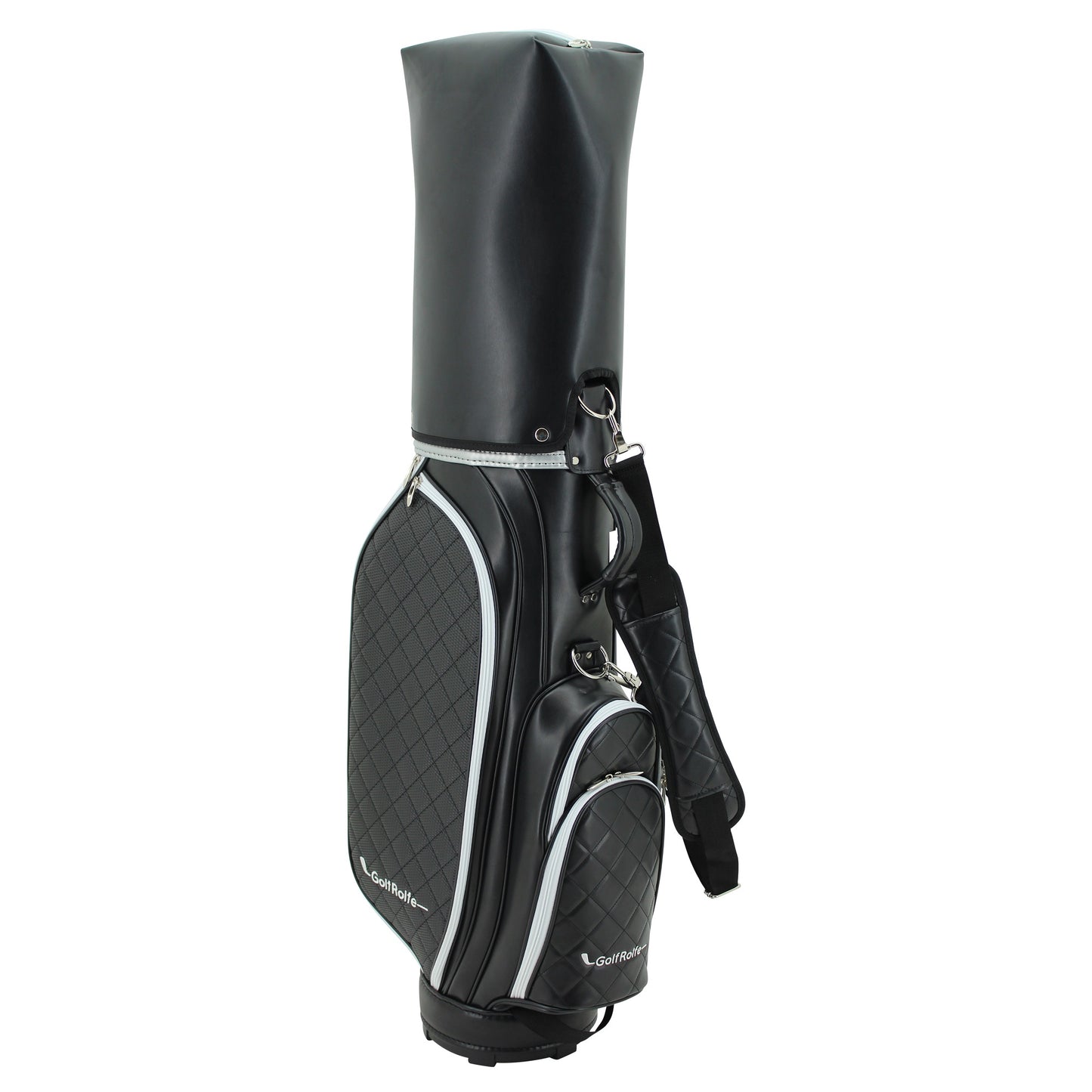 GolfRolfe 14286 Golfbag schwarz - Design Golftasche Caddybag Sporttasche Cartbag