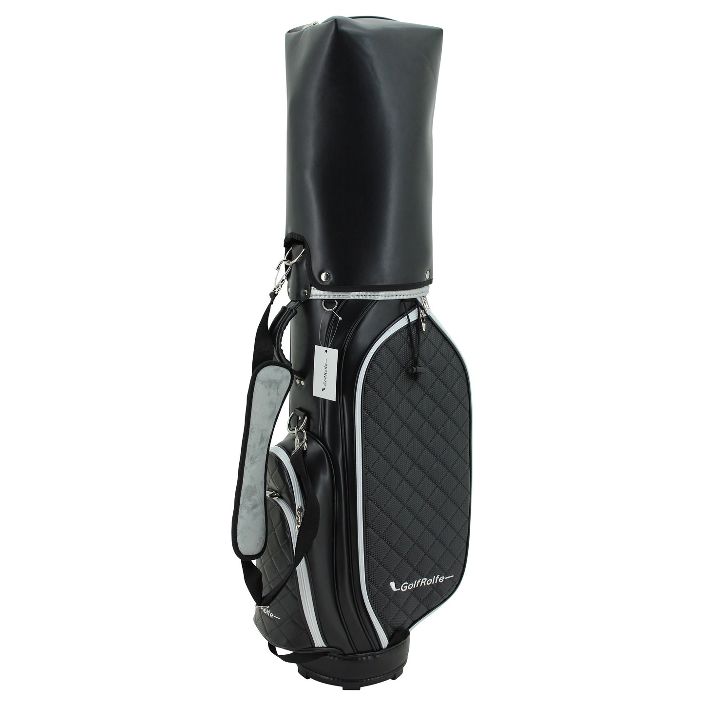 GolfRolfe 14286 Golfbag schwarz - Design Golftasche Caddybag Sporttasche Cartbag