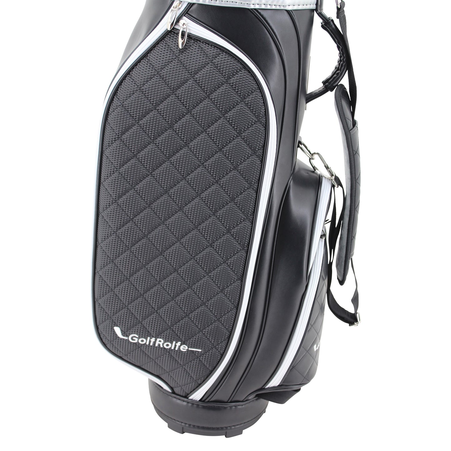 GolfRolfe 14286 Golfbag schwarz - Design Golftasche Caddybag Sporttasche Cartbag