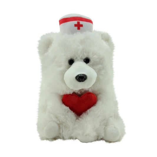 Sweety Toys 14712 Doktor Teddybär Eisbär 24cm & Kuscheltier mit Doktormütze