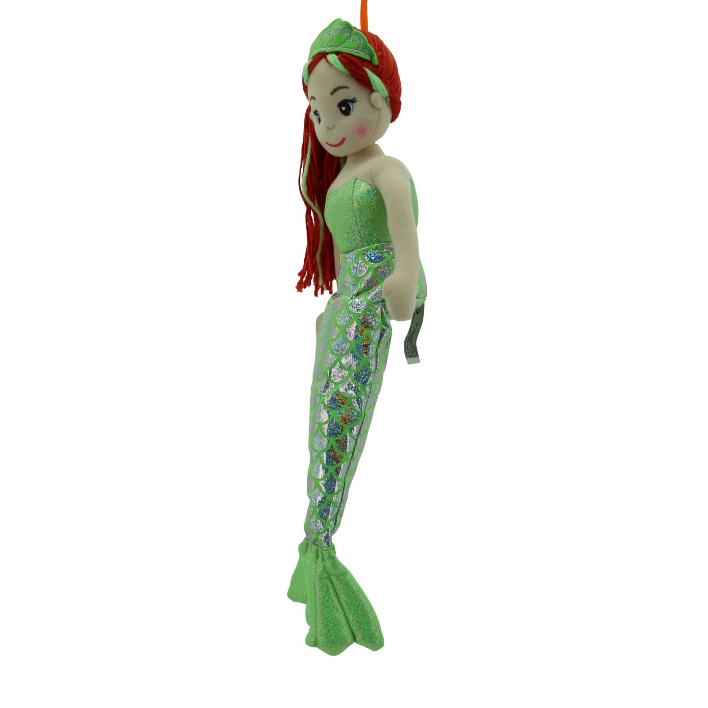 Sweety Toys 13371 knuffelpop softpop zeemeermin knuffel prinses 45 cm groen
