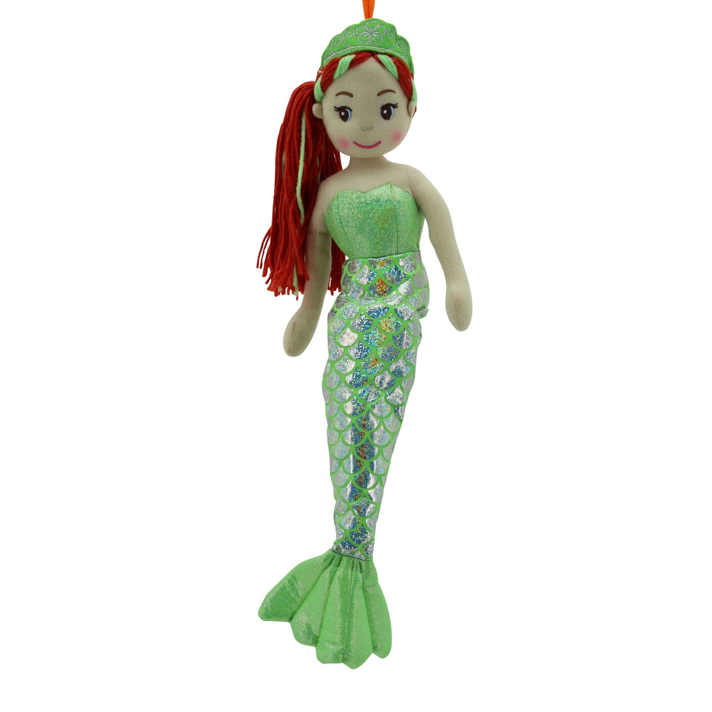 Sweety Toys 13371 knuffelpop softpop zeemeermin knuffel prinses 45 cm groen