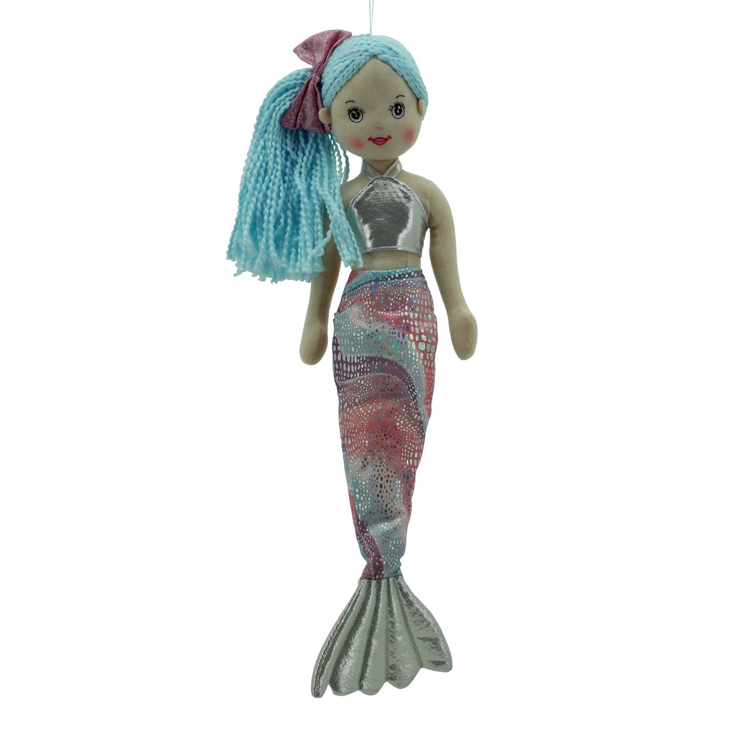 Sweety Toys 13340 bambola di pezza morbida bambola sirena peluche principessa 45 cm turchese