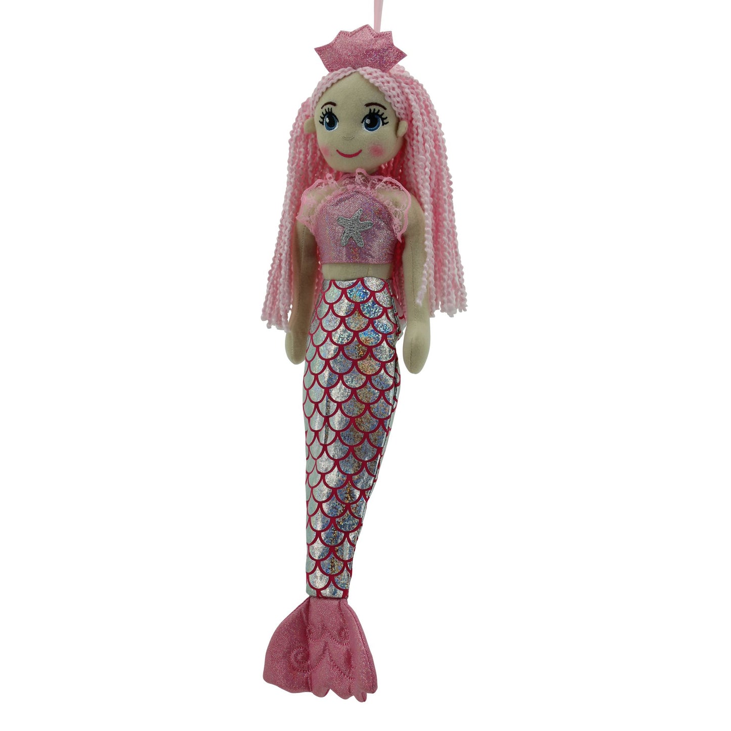 
Sweety Toys 13364 knuffelpop softpop zeemeermin knuffel prinses 45 cm roze