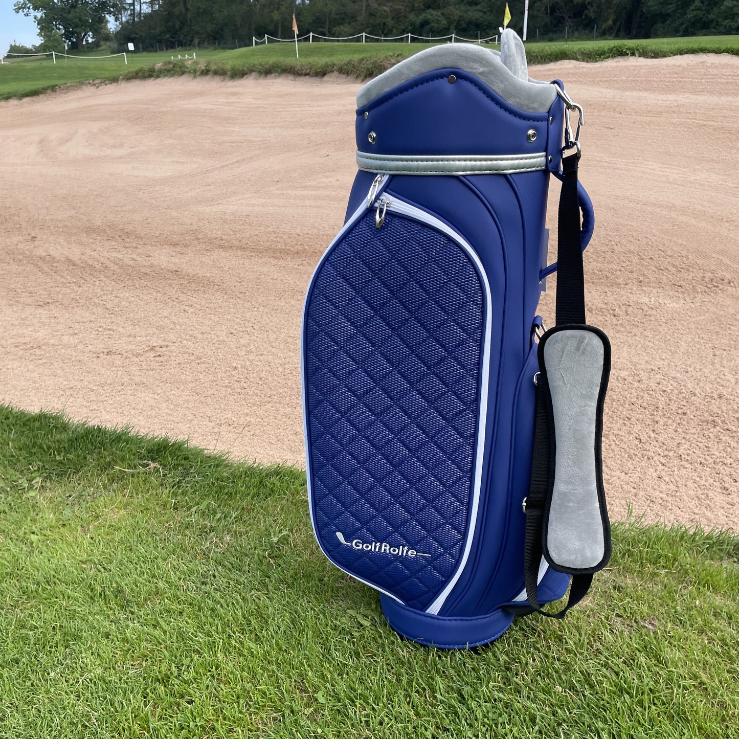 GolfRolfe 14293 Golfbag blau - Design Golftasche Caddybag Sporttasche Cartbag