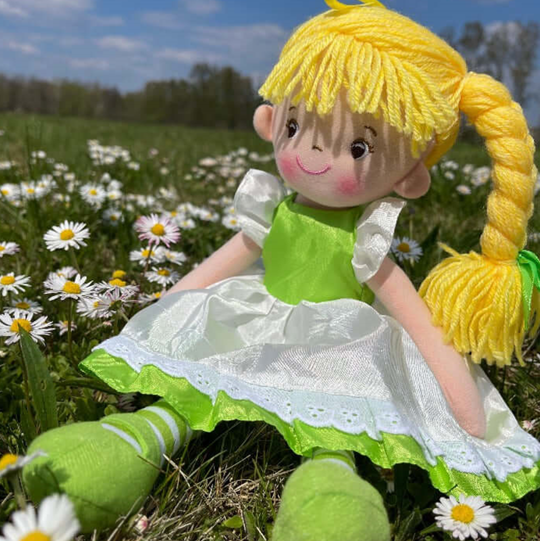 Sweety Toys 13319 bambola di peluche morbida bambola ballerina fata peluche principessa 40 cm verde