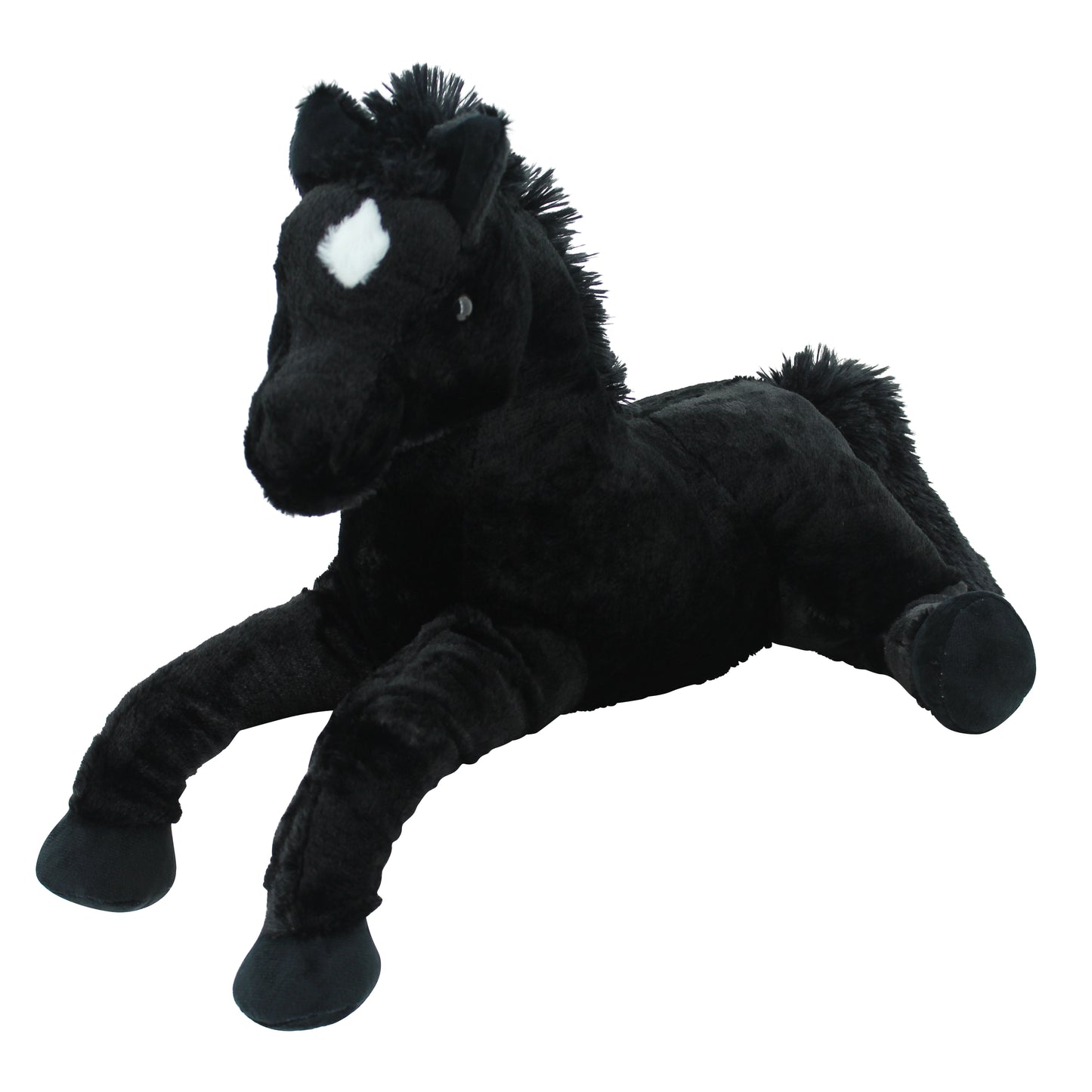 Sweety Toys 5185 Kuscheltier Pferd Fohlen schwarz Fohlen kuschelweich Plüschpferd liegend