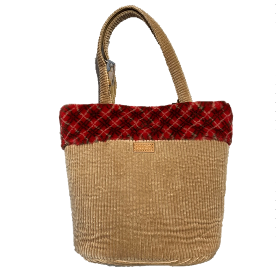 Nici Handtasche in beige, Plüschtasche