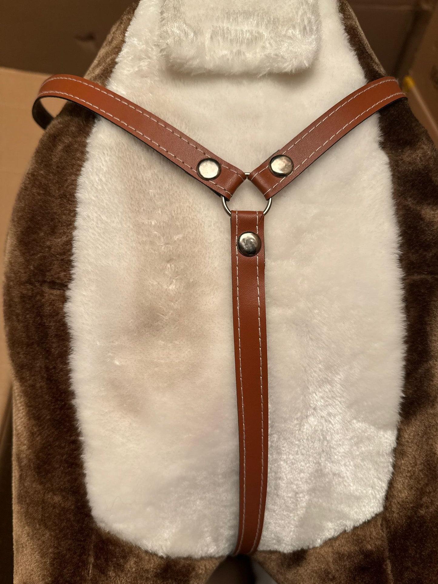 B-Stock Standing Horse XXL 125 cm – Riding Horse with Saddle 11087