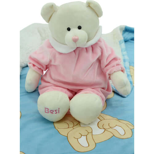 Sweety Toys Baby Set Kuscheldecke mit Teddybar rosa 50 cm