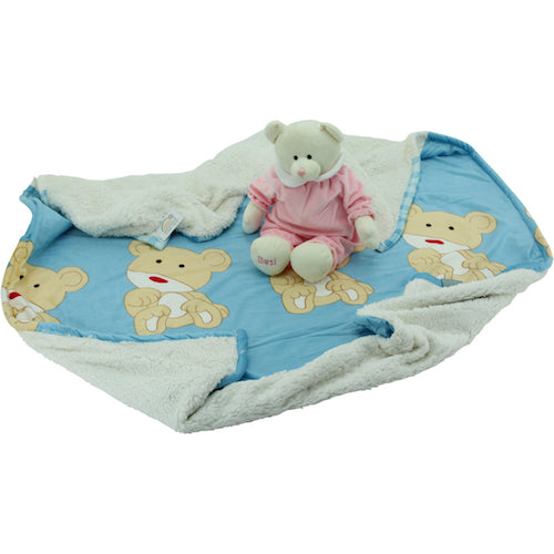 sweety toys 10431 baby set - kuscheldecke mit teddybär betti rosa 50 cm