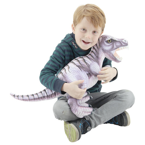 sweety toys 10936 plüsch kuscheltier dinosaurier 68 cm grau-lila tyrannosaurus