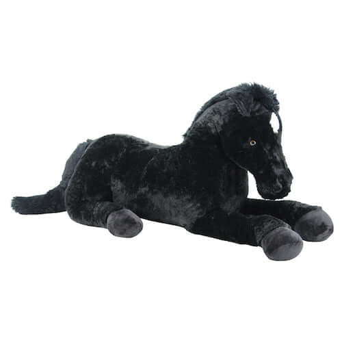 sweety toys 10998 xxl kuscheltier pferd plüschpferd liegend blacky 160 cm