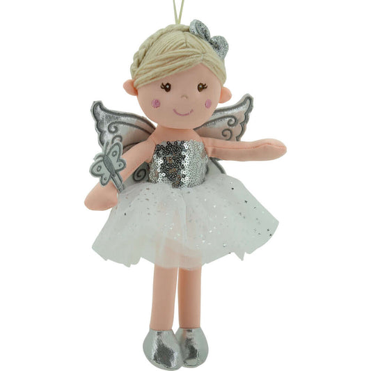 sweety toys 11759 stoffpuppe fee plüschtier puppe prinzessin 30 cm silber