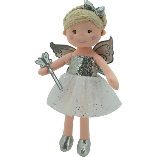 sweety toys 11797 stoffpuppe fee plüschtier prinzessin 45 cm silber