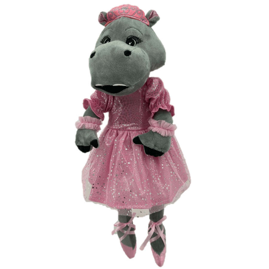 sweety toys 13418 hippo nilpferd stoffpuppe softpuppe ballerina fee plüschtier kuscheltier prinzessin 50 cm mit krone