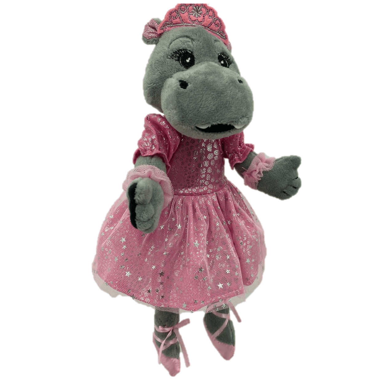 sweety toys 13425 hippo nilpferd stoffpuppe softpuppe ballerina fee plüschtier kuscheltier prinzessin 30 cm mit krone