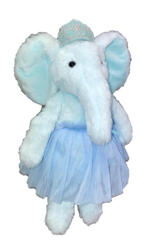 sweety toys 13920 elefant stoffpuppe softpuppe ballerina fee plüschtier plüsch kuscheltier prinzessin 30 cm mit krone