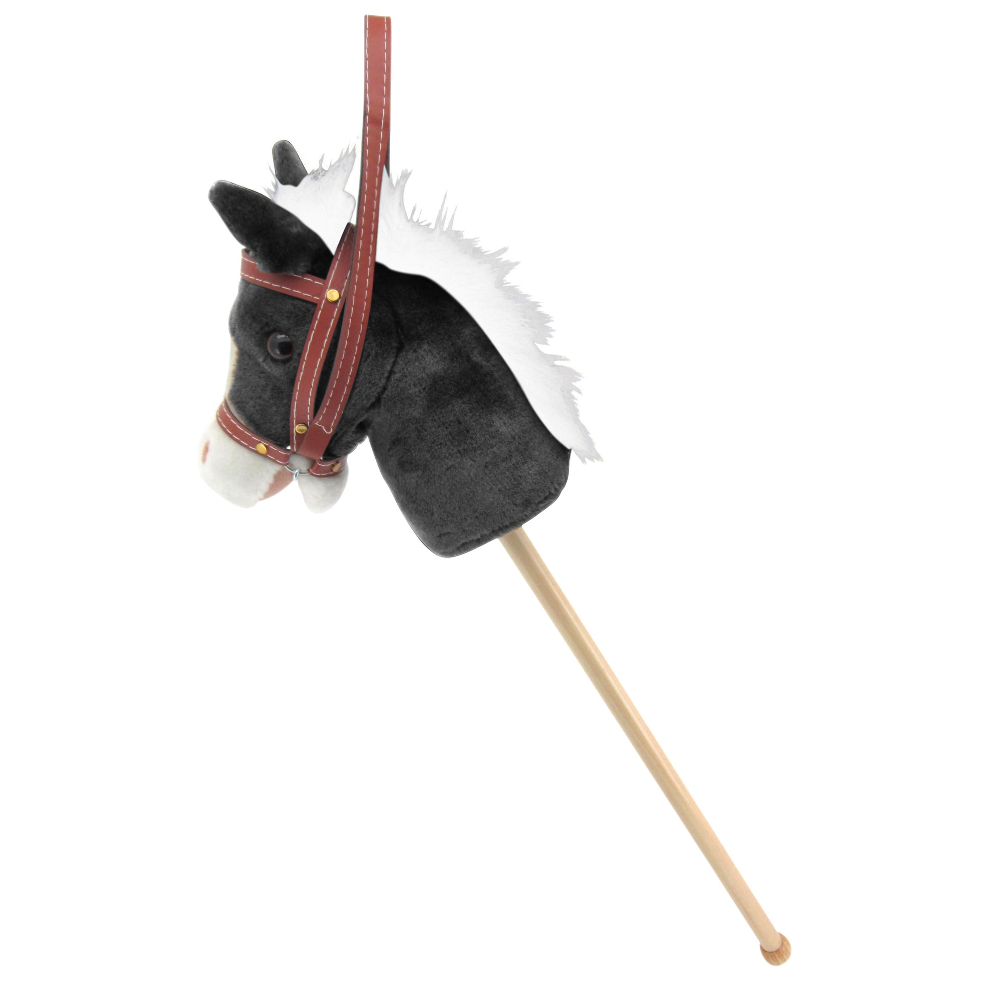 sweety toys 3723 steckenpferd schwarz inkl. soundfunktion ohne rollen & ohne haltegriffe - geeignet für hobby horsing turniere