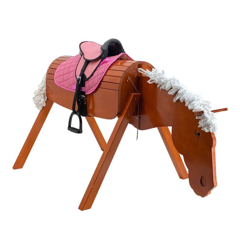 sweety toys 13234 outdoor gartenpferd holzpferd otto größe xl mit sattel rosa