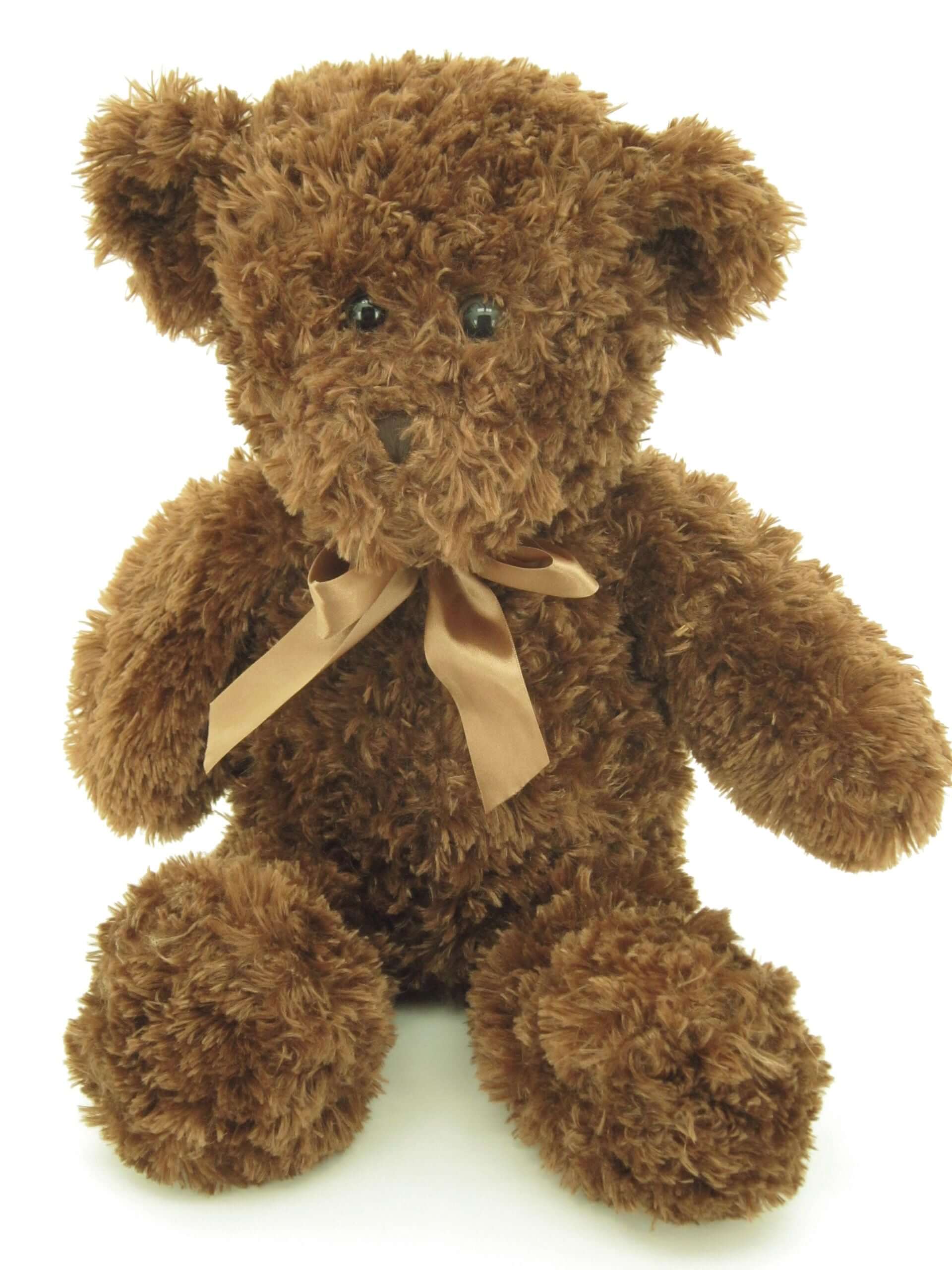 teddybär kuscheltier schlenkerbär - lockiger teddy 60cm - chocobraun