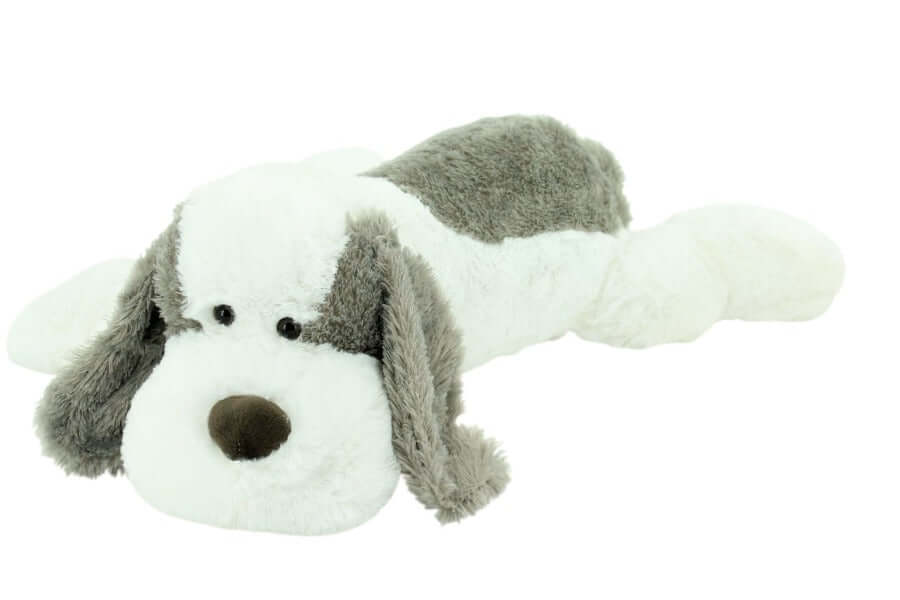 sweety-toys 5000 riesen plüschhund 80 cm weiss-grau