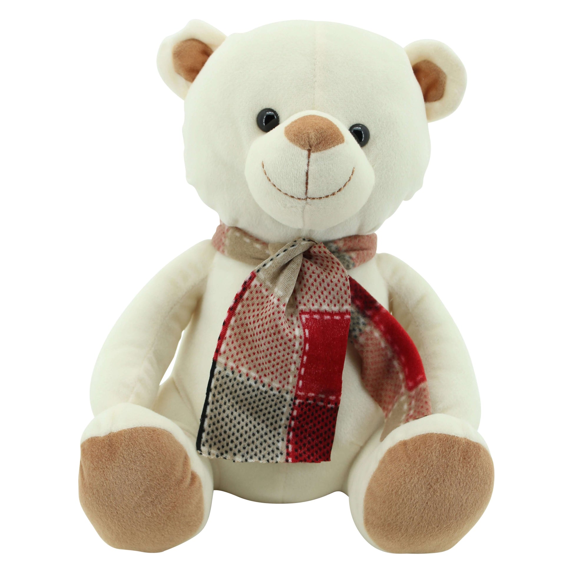 sweety toys kuscheliger teddybär mit schal ca. 35cm farbe in creme oder in hellbraun creme