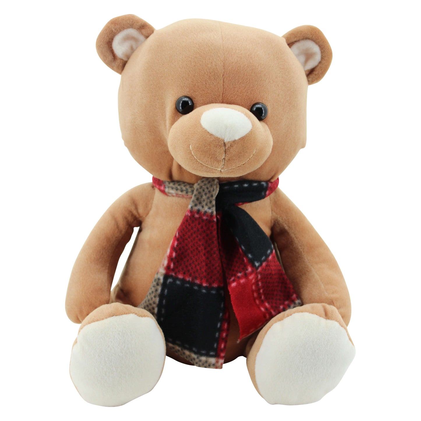 sweety toys kuscheliger teddybär mit schal ca. 35cm farbe in creme oder in hellbraun hellbraun