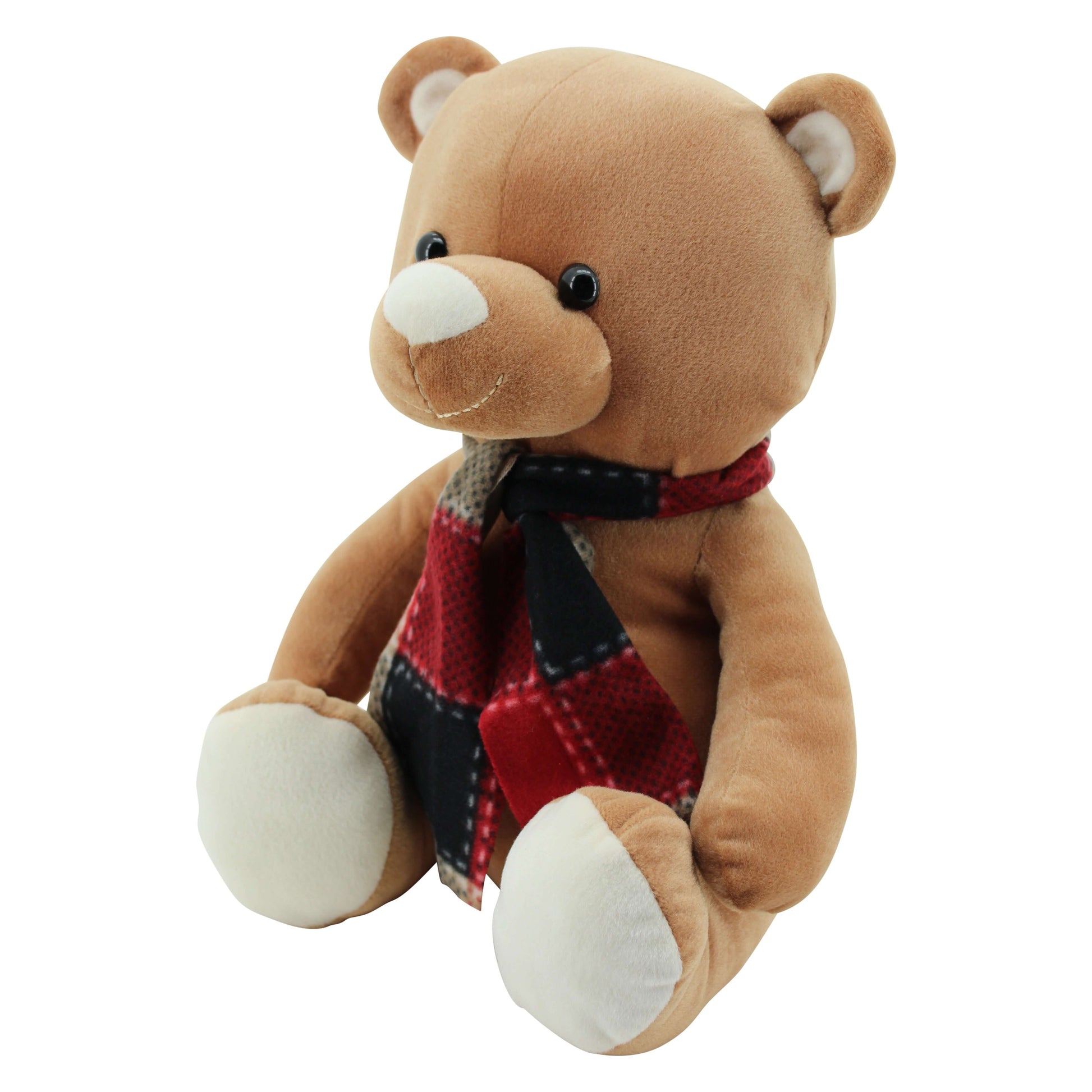 sweety toys kuscheliger teddybär mit schal ca. 35cm farbe in creme oder in hellbraun