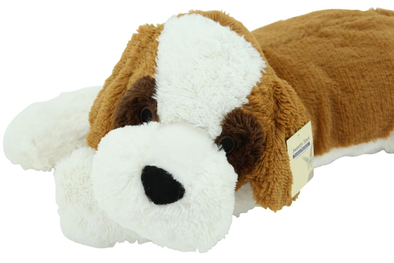 sweety toys 5529 xxl riesen bernhardiner liegend plüschhund - ca. 80 cm groß - kuschelhund teddybär plüschtier plüsch plüschbär