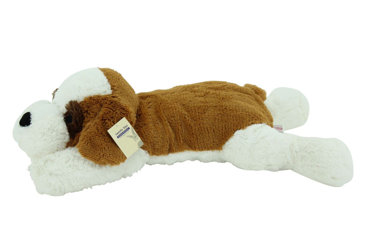 sweety toys 5529 xxl riesen bernhardiner liegend plüschhund - ca. 80 cm groß - kuschelhund teddybär plüschtier plüsch plüschbär
