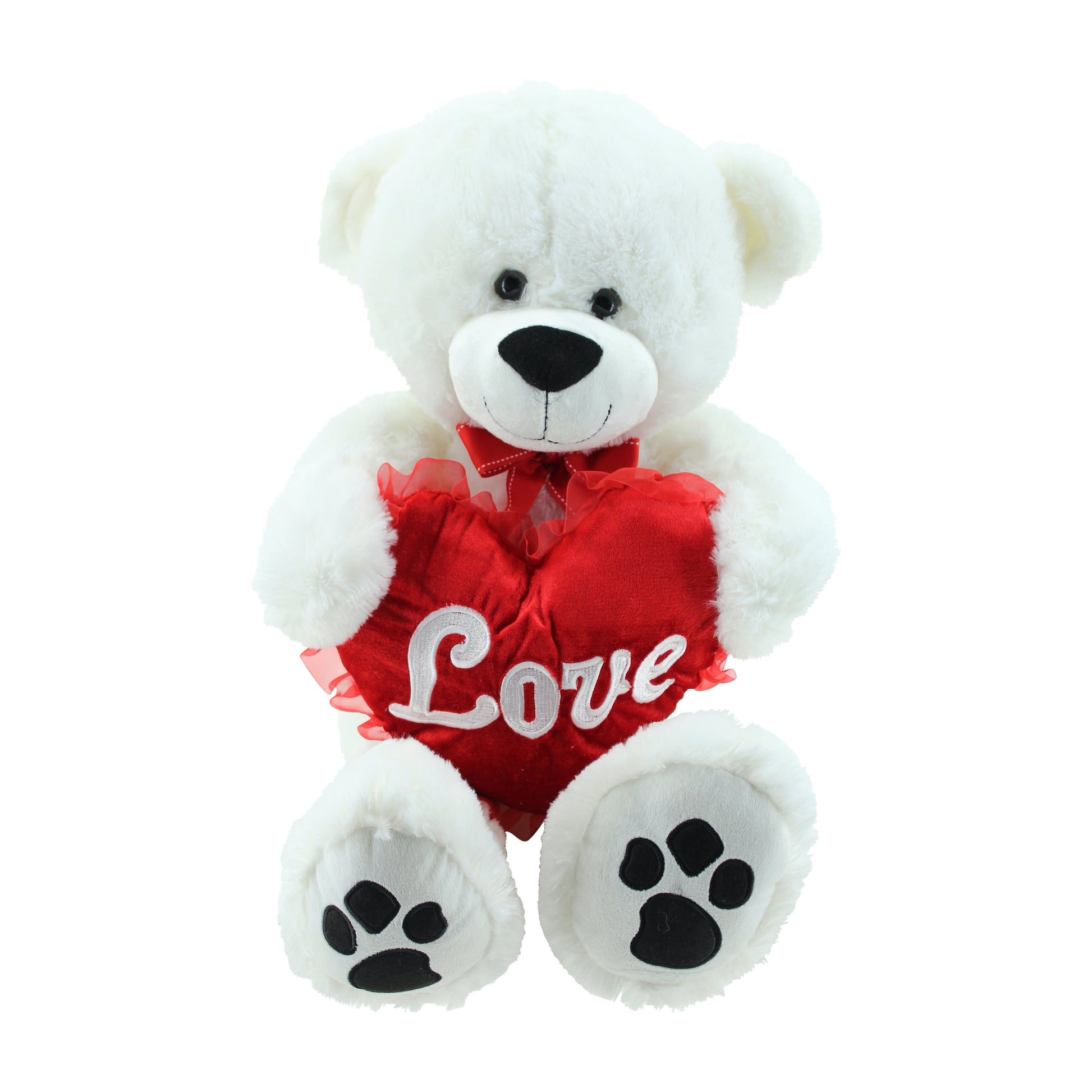 sweety-toys 5710 xxl riesen teddy valentine teddybär 80cm weiss mit herz love supersüss
