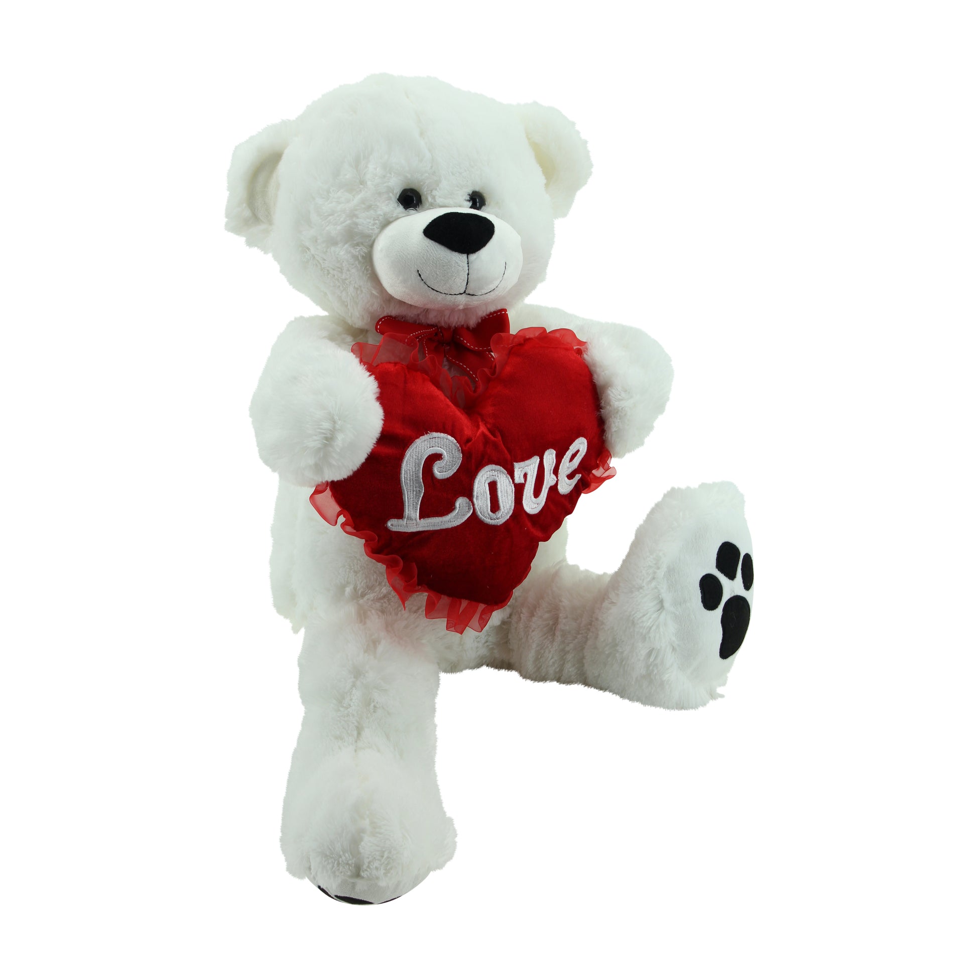 sweety-toys 5710 xxl riesen teddy valentine teddybär 80cm weiss mit herz love supersüss