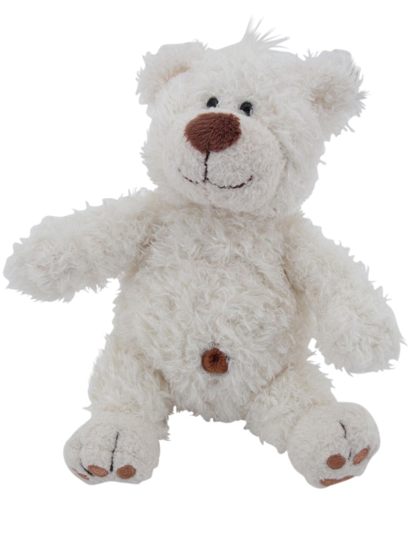 sweety toys 612148 teddy plüschbär teddybär willi 15 cm , in 2 farben lieferbar (beige und weiß) weiß
