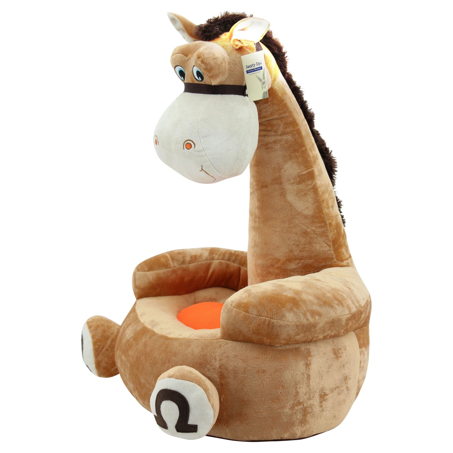 sweety toys 7011 eddi kinder sitzkissen sitzsack -braunes pferd kindersessel