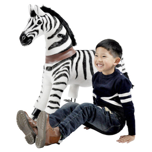 sweety toys 7233 reittier zebra auf rollen für 3 bis 6 jahre-riding animal
