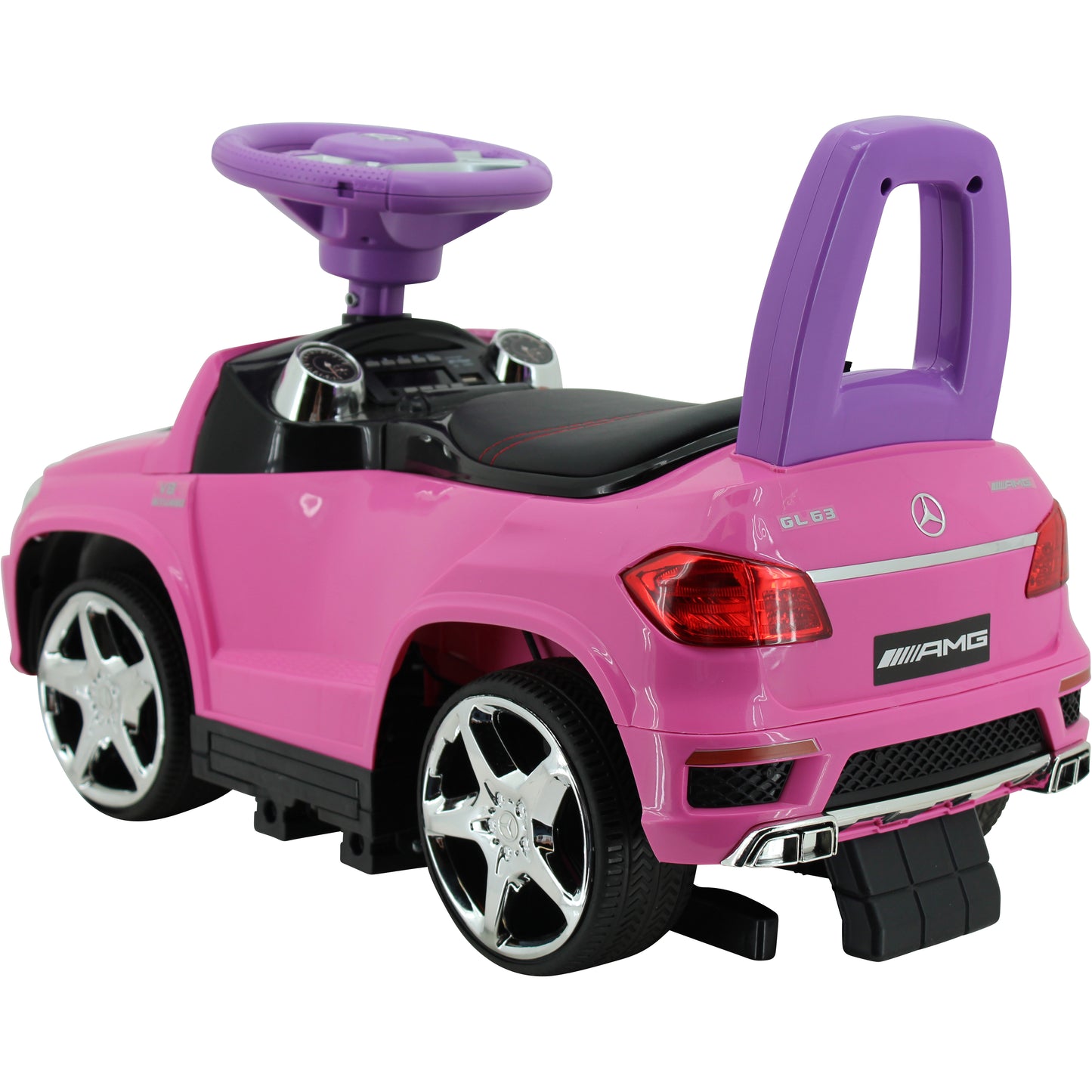 sweety toys 8148 mercedes gl 63 amg lauflernfahrzeug rutschauto kinderauto auto spielzeugauto mit mp3 port-verschiedenen sound und lichteffekten- akku - rosa