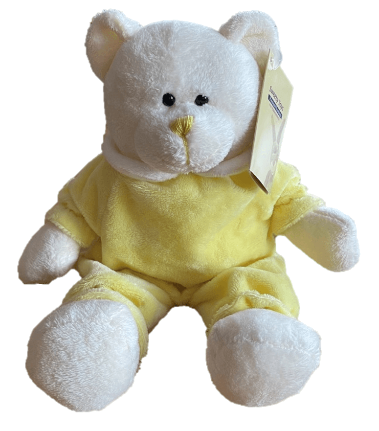 sweety toys 90228 teddybär betti, schlafbär teddy 31cm, verschiedene farben gelb