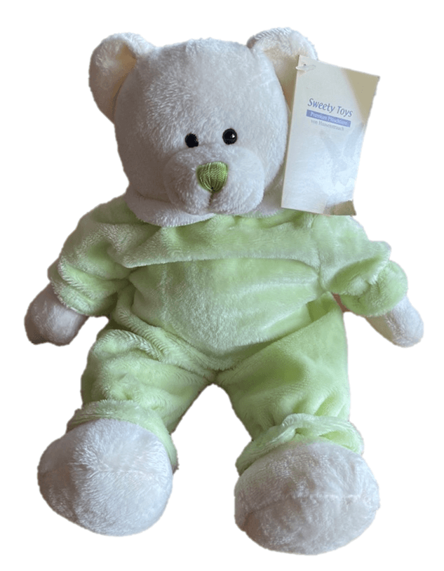 sweety toys 90228 teddybär betti, schlafbär teddy 31cm, verschiedene farben grün