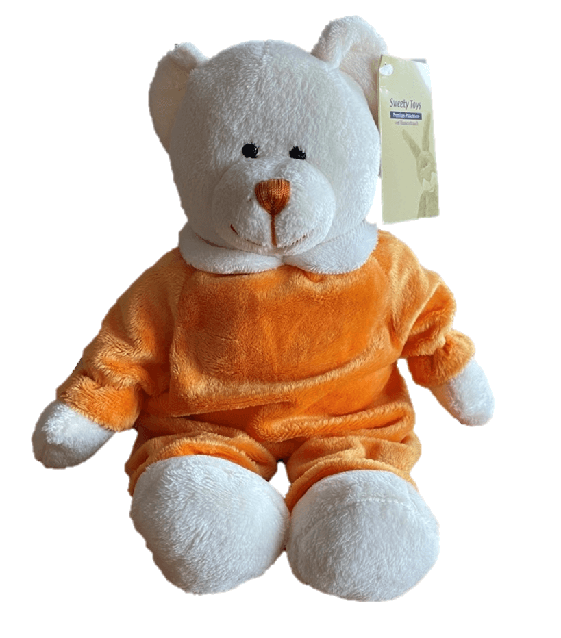 sweety toys 90228 teddybär betti, schlafbär teddy 31cm, verschiedene farben orange
