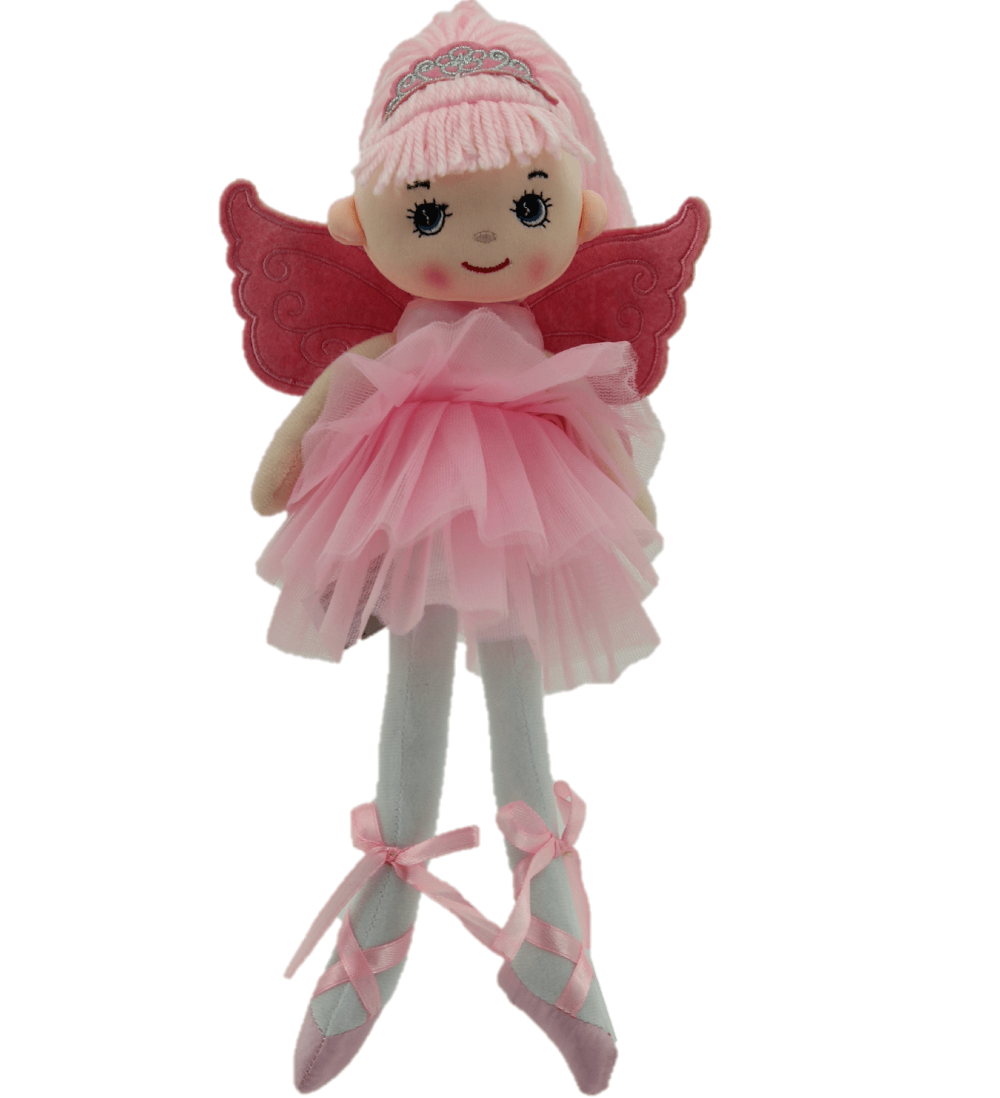 sweety toys 13272 stoffpuppe softpuppe ballerina fee plüschtier prinzessin 30 cm rosa mit krone