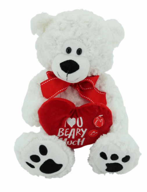 bär "rock and roll bär" mit love herz supersüss kuschelbär 40cm - teddybär valentinstag
