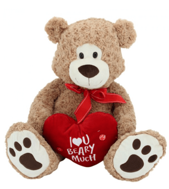 bär "rock and roll bär" mit love herz supersüss kuschelbär teddybär 50cm - valentinstags teddy