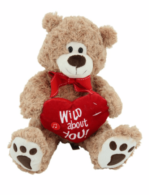bär "rock and roll bär" mit love herz supersüss kuschelbär 40cm - teddybär valentinstag