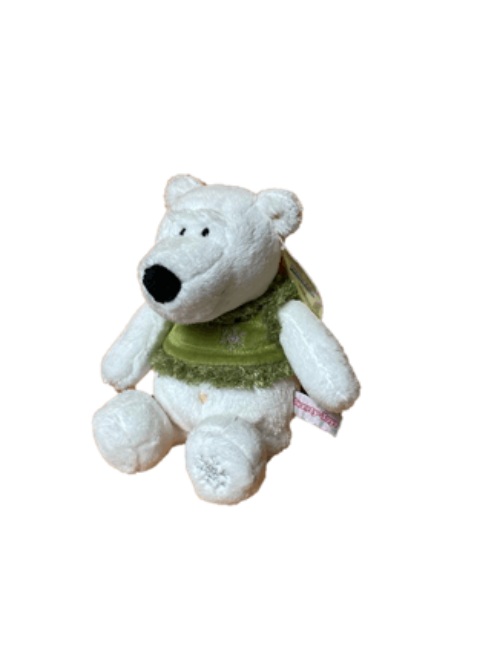 sweety toys eisbär teddybär 25 cm mit blauer oder grüner weste grün