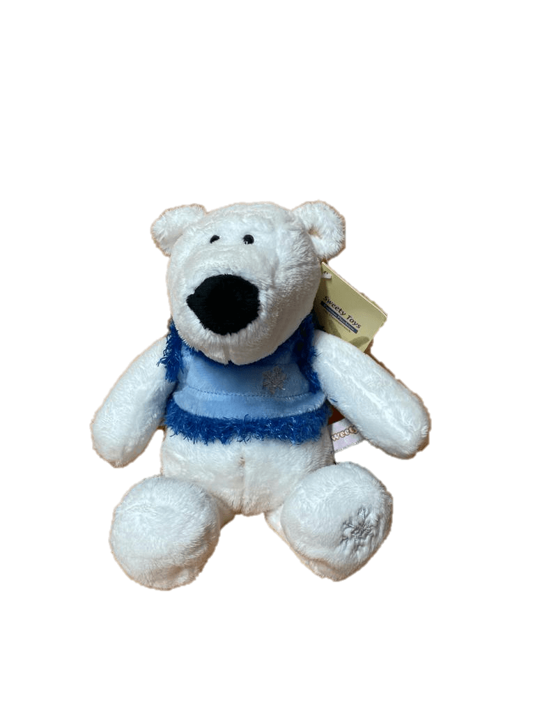 sweety toys eisbär teddybär 25 cm mit blauer oder grüner weste