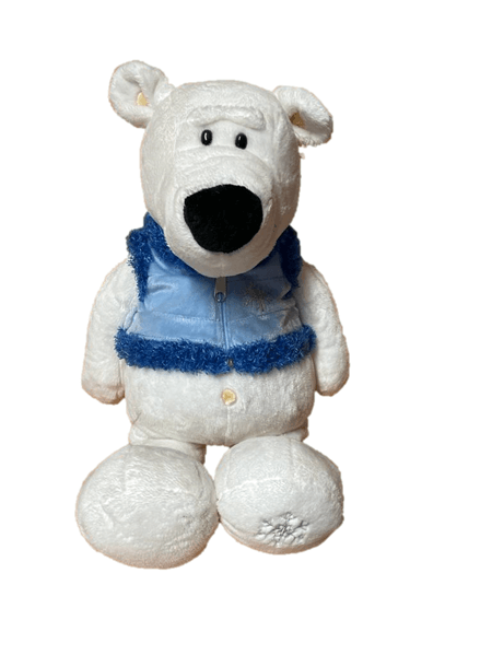 sweety toys eisbär teddybär 35 cm mit blauer oder grüner weste